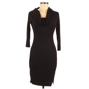 MICHAEL STARS off the shoulder fitted black bodycon party dress LBD Size XS NEW